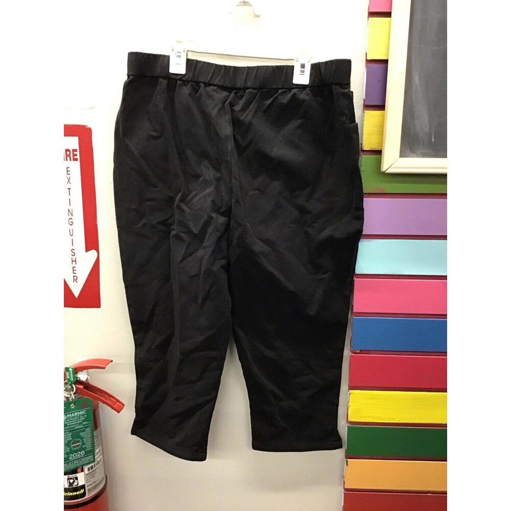 Dream jeannes Quacker factory medium crop pants with embroidered butterflies and - Picture 2 of 4